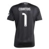Fotbalový Komplet Real Madrid Courtois 1 Brankářské Dětské 2025-26 Černá Krátký Rukáv (+ trenýrky)